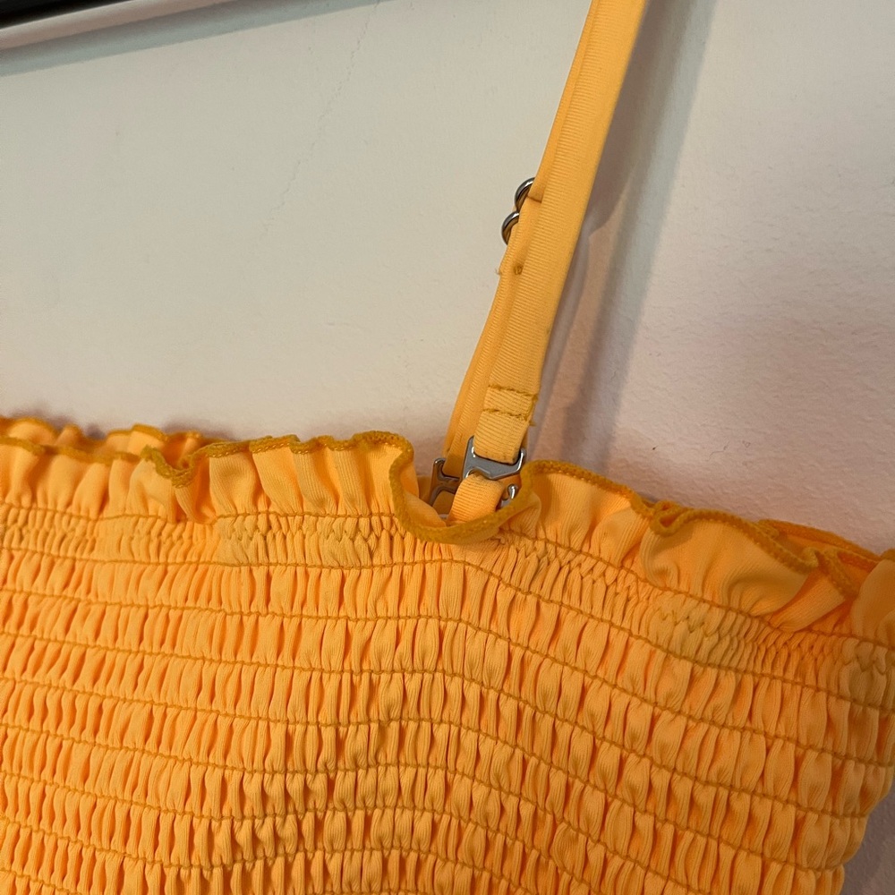 Yellow Ruffle Crop Bikini Top - Picture 5 of 12